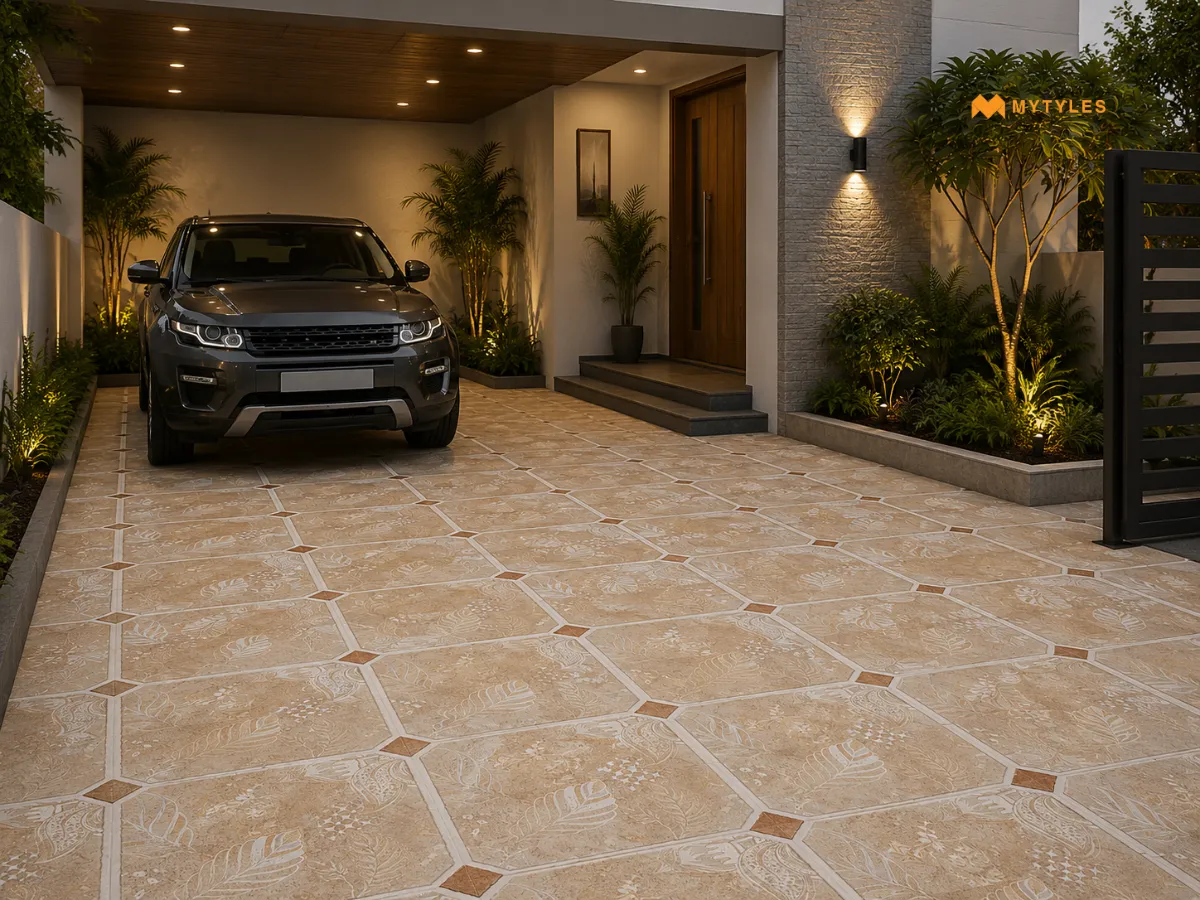 Beige Digital Parking Tiles